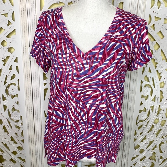 Anthropologie T. La Flutter Sleeve Zebra Tee - Picture 2 of 6